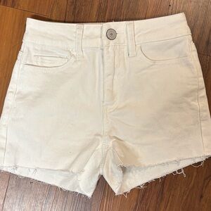 SO White Raw-Hem Denim Shorts